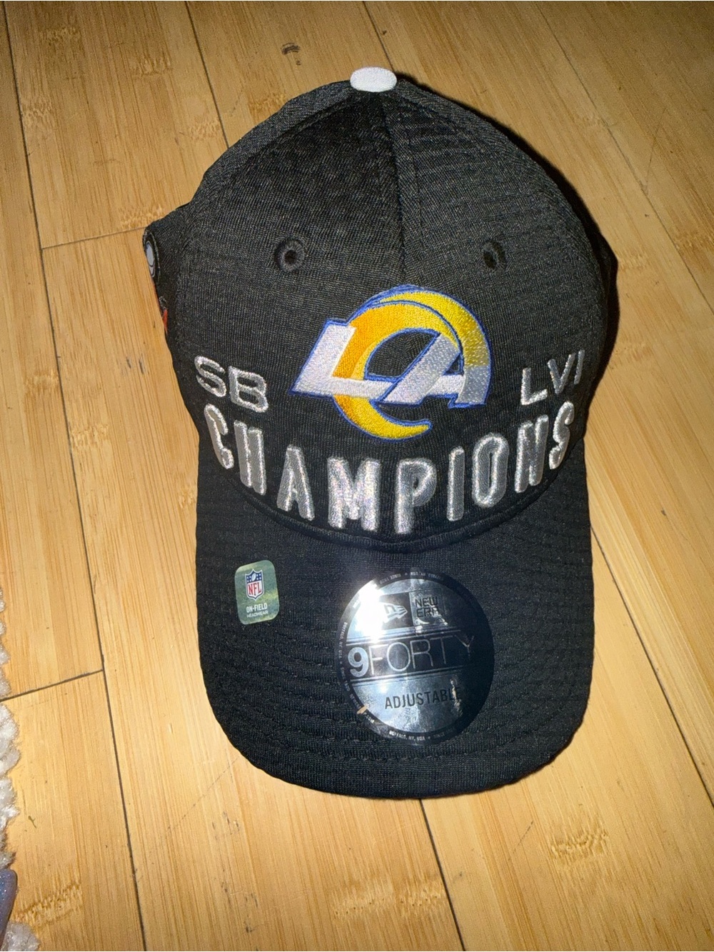 New Era Black Los Angeles Rams Champions 9FORTY Cap